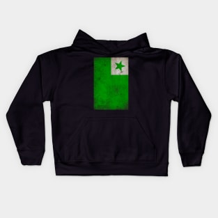 Distressed Esperanto Flag Kids Hoodie